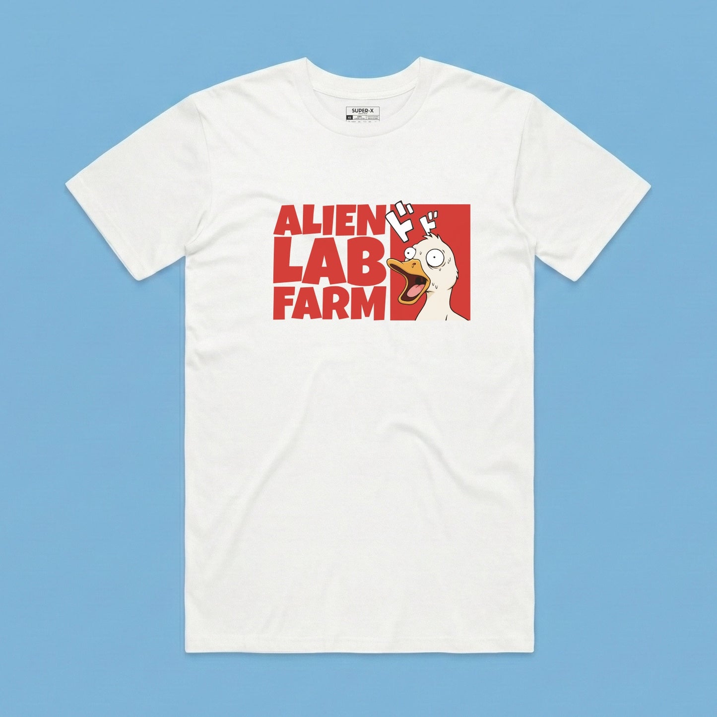 Camiseta Alien Lab Farm Pato Blanco Unisex 160gr