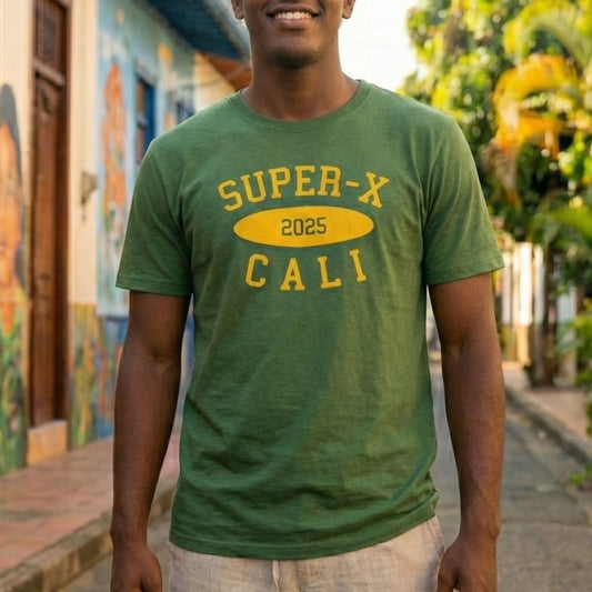 Camiseta Freshmen Cities Cali02 Verde Army Unisex 160gr