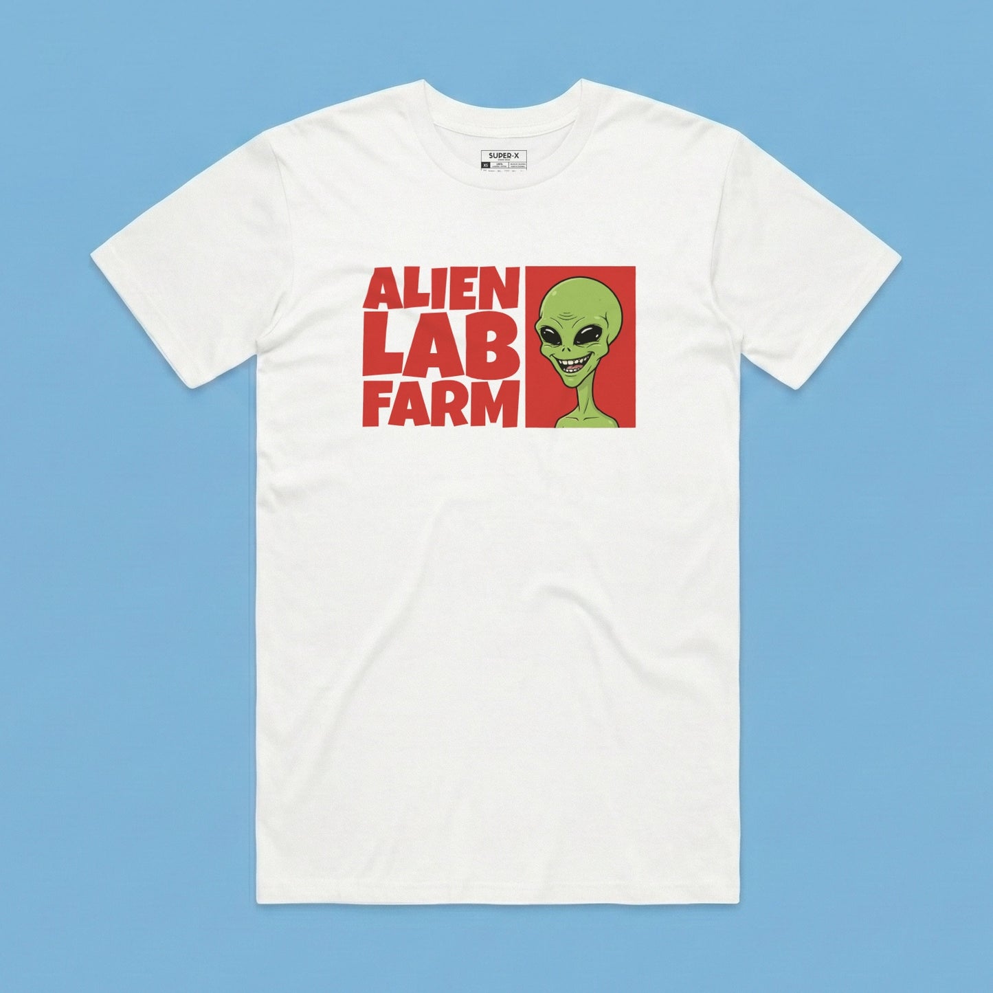 Camiseta Alien Lab Farm Alien Blanco Unisex 160gr