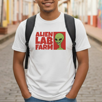 Camiseta Alien Lab Farm Alien Blanco Unisex 160gr