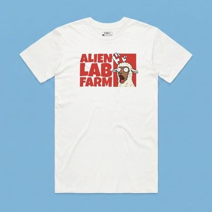 Camiseta Alien Lab Farm Oveja Blanco Unisex 160gr