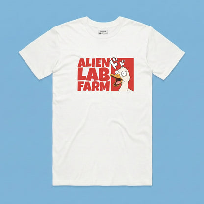 Camiseta Alien Lab Farm Pato Blanco Unisex 160gr