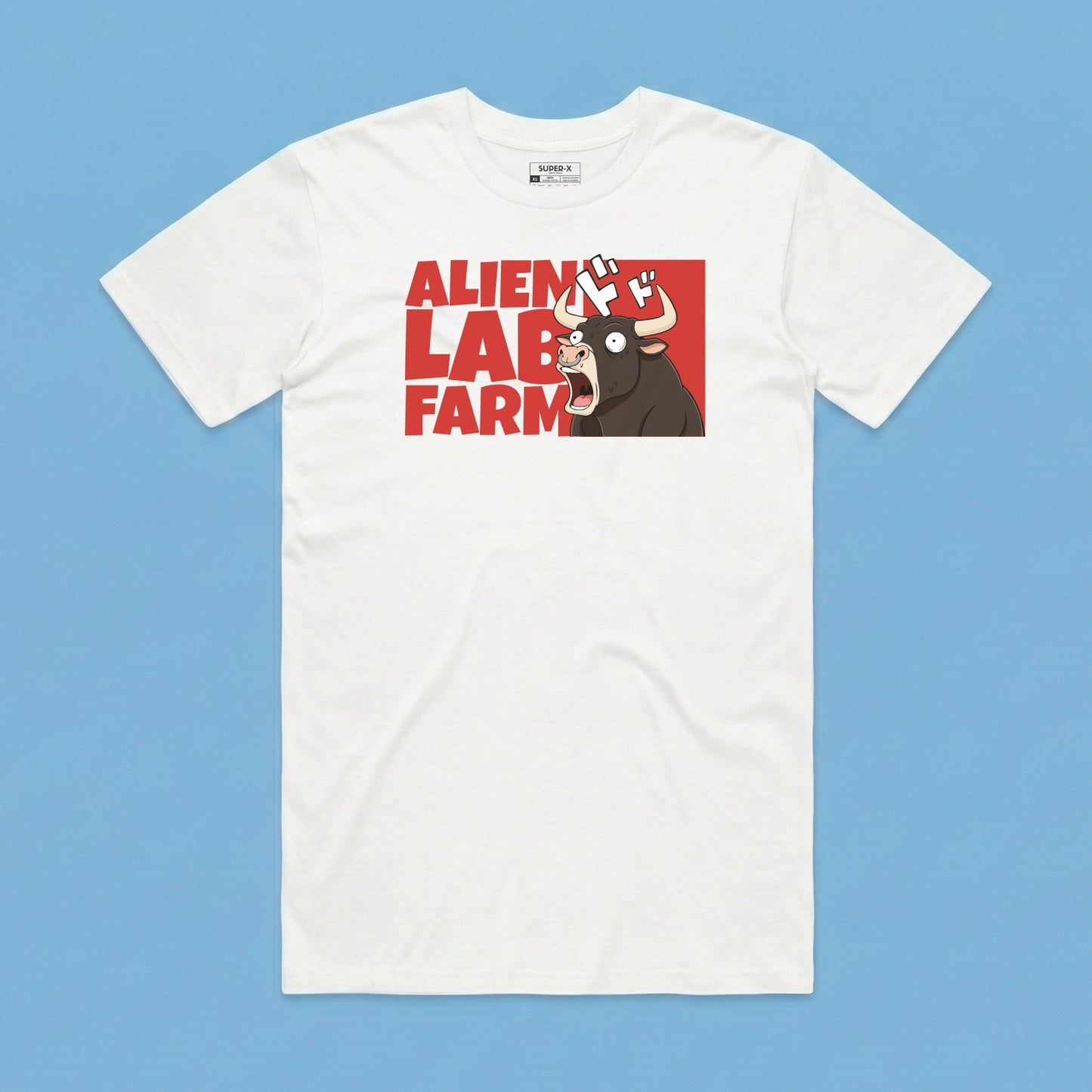 Camiseta Alien Lab Farm Toro Blanco Unisex 160gr
