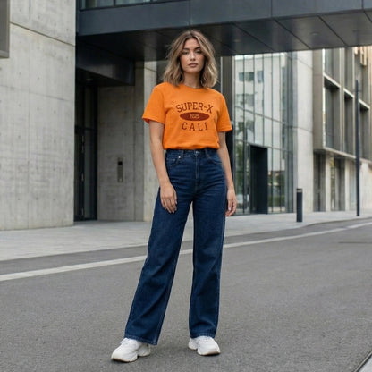 Camiseta Freshmen Cities Cali01 Naranja Unisex 160gr