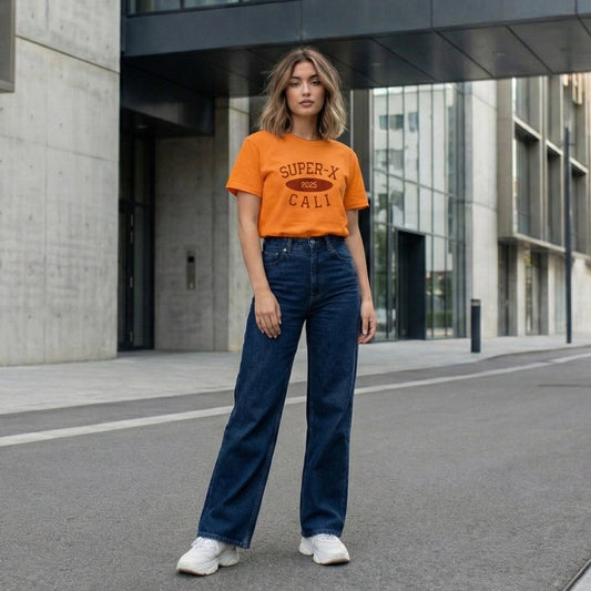 Camiseta Freshmen Cities Cali01 Naranja Unisex 160gr