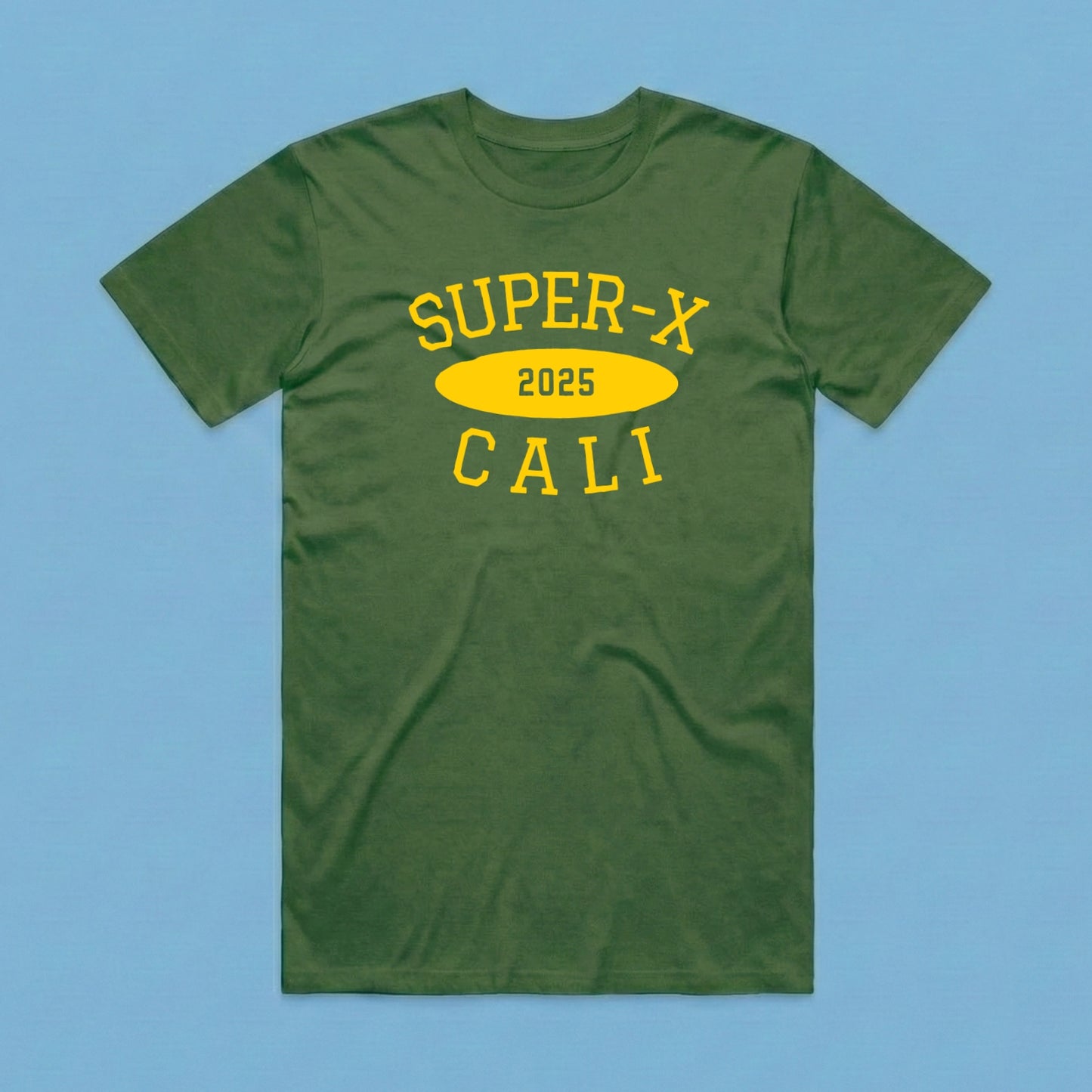Camiseta Freshmen Cities Cali02 Verde Army Unisex 160gr