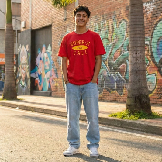 Camiseta Freshmen Cities Cali02 Rojo Marlboro Unisex 160gr