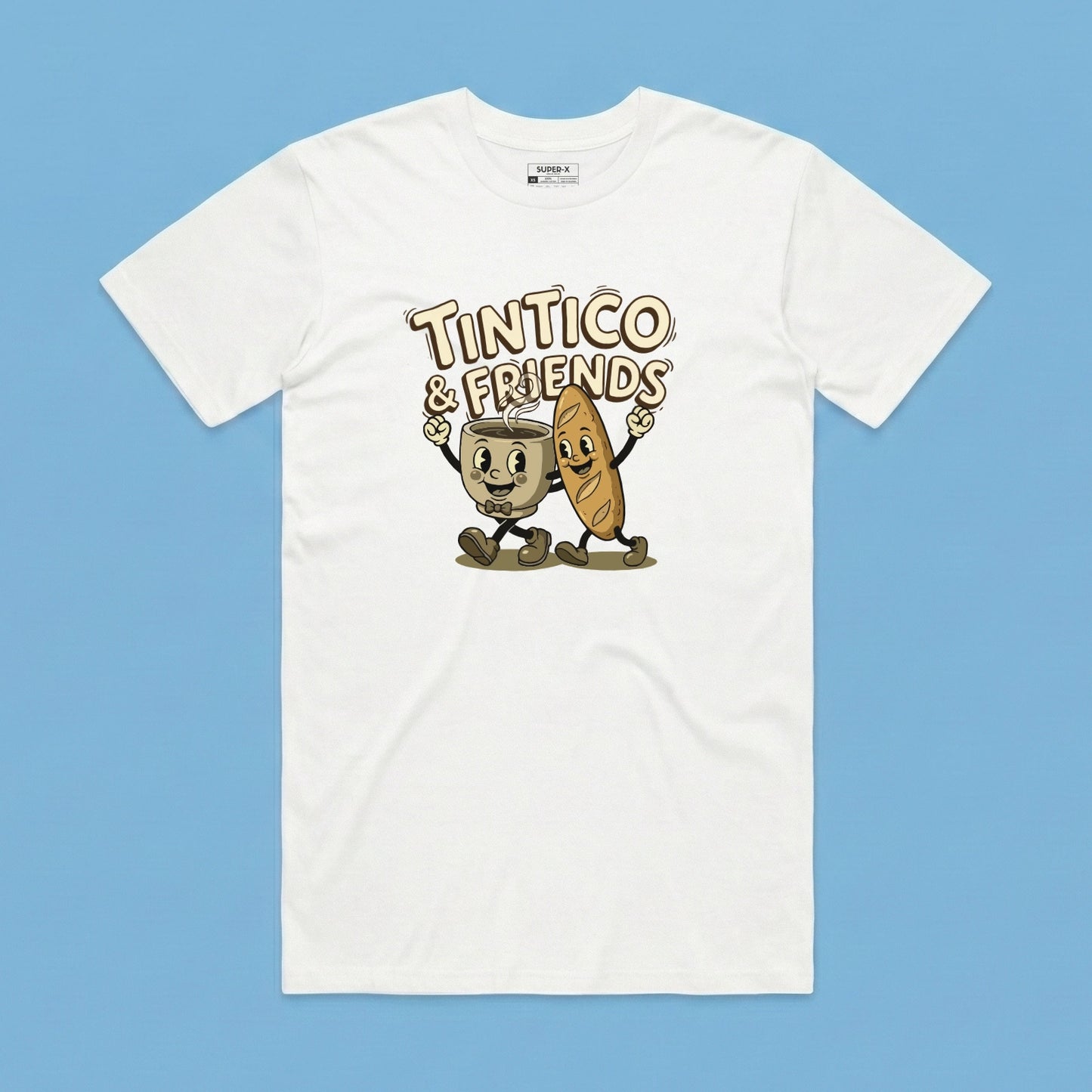 Camiseta Tintico & Pancito Blanco Unisex