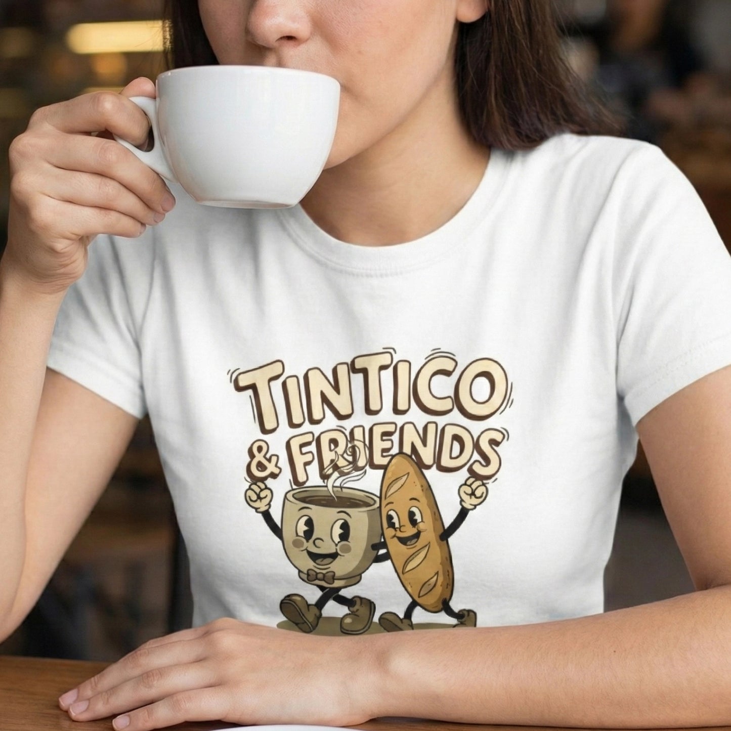 Camiseta Tintico & Pancito Blanco Unisex