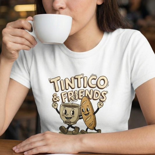 Camiseta Tintico & Pancito Blanco Unisex 160gr