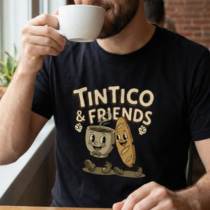 Camiseta Tintico & Pancito Negro Unisex