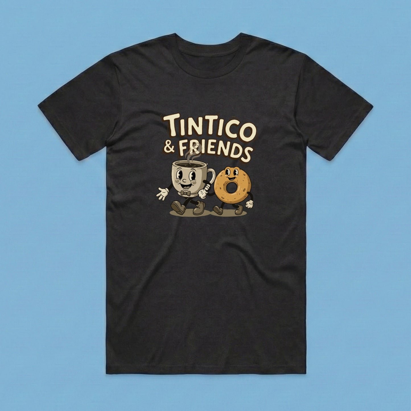 Camiseta Tintico & Pandebonosky Negro Unisex