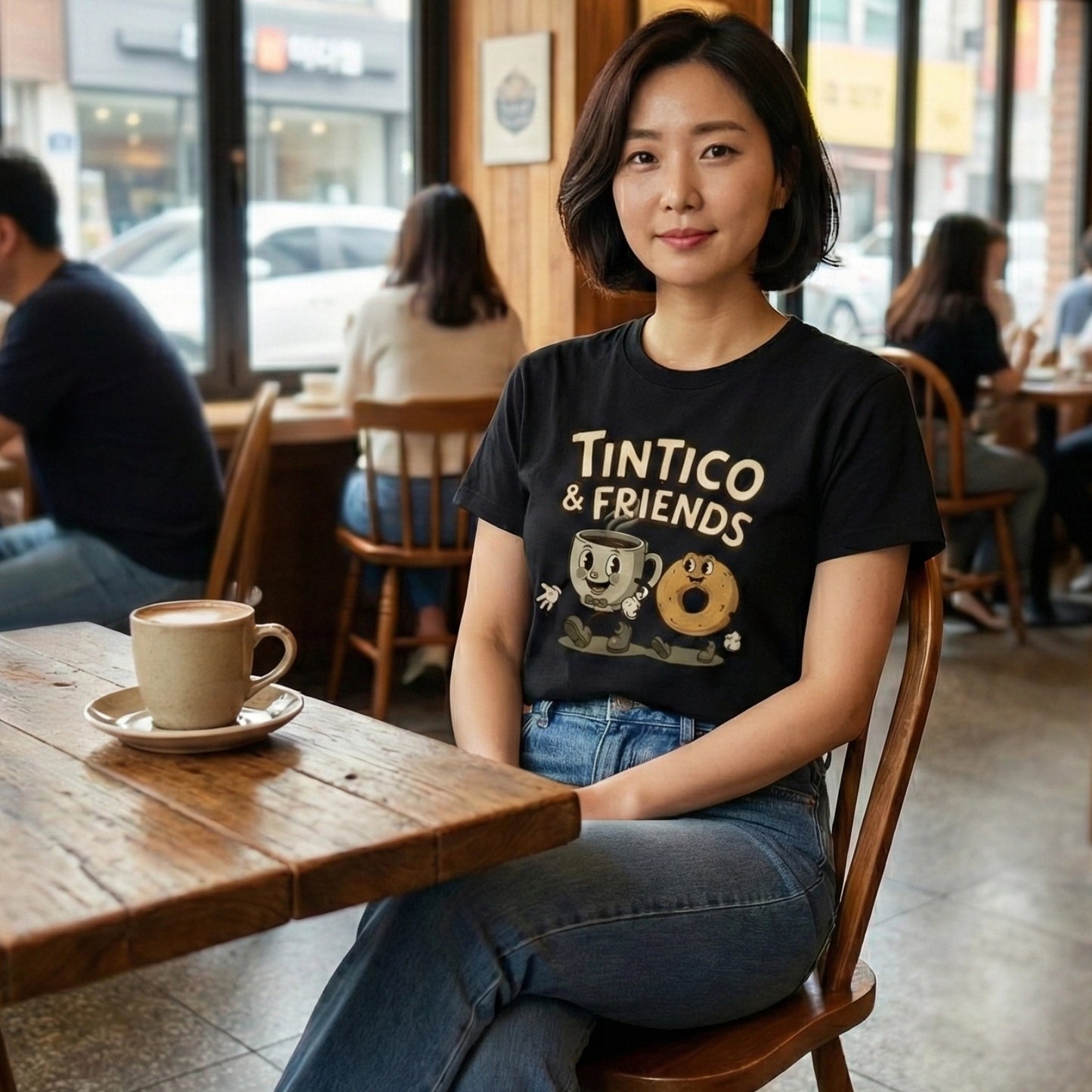 Camiseta Tintico & Pandebonosky Negro Unisex