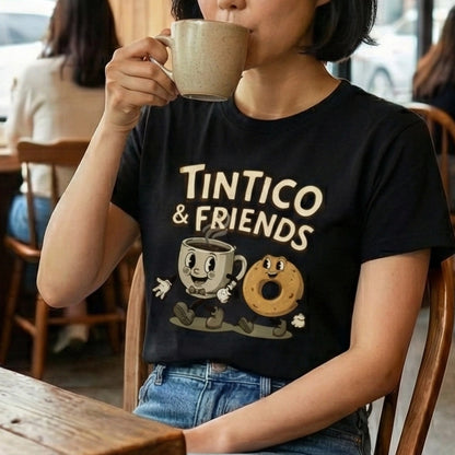 Camiseta Tintico & Pandebonosky Negro Unisex