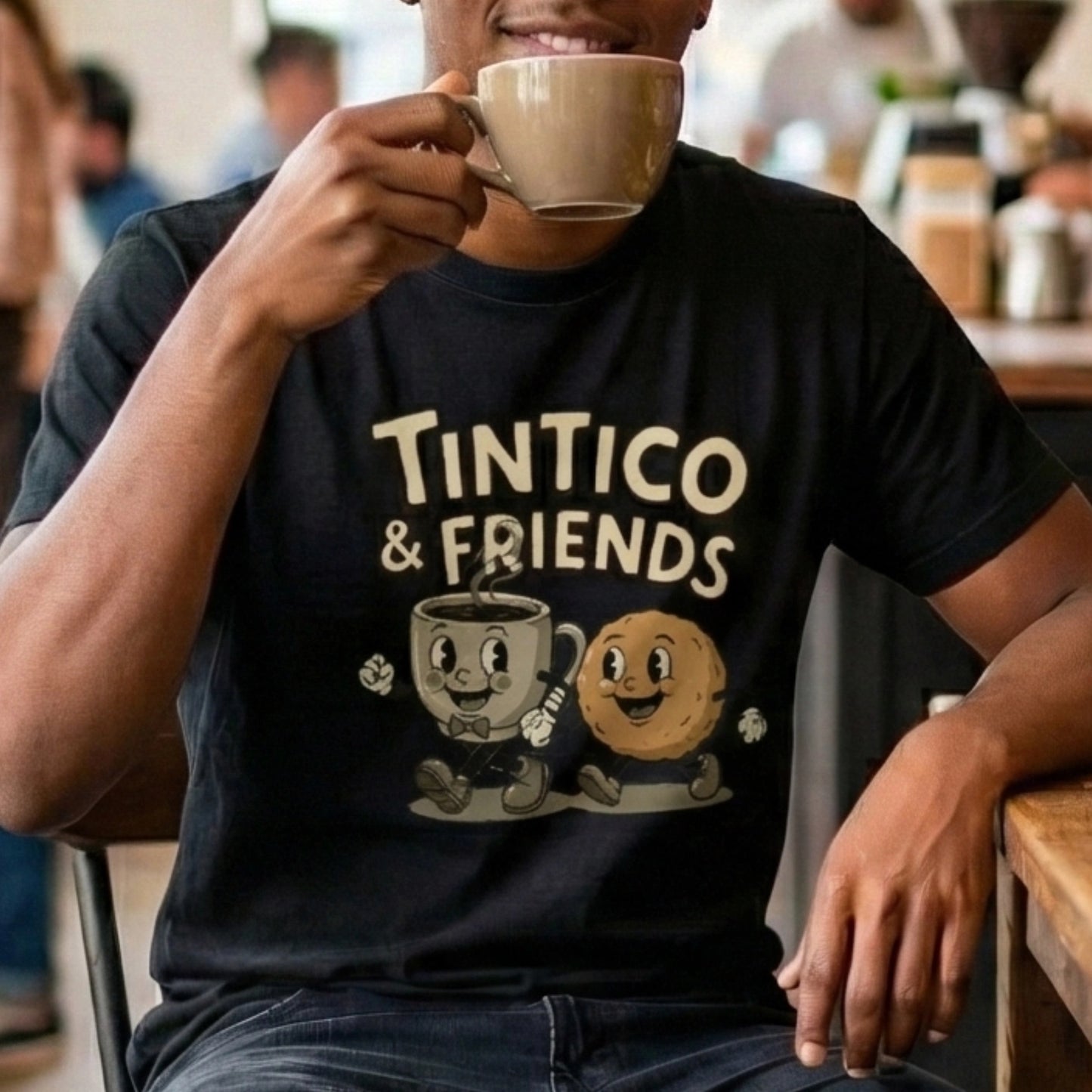 Camiseta Tintico & Buñuelon Negro Unisex